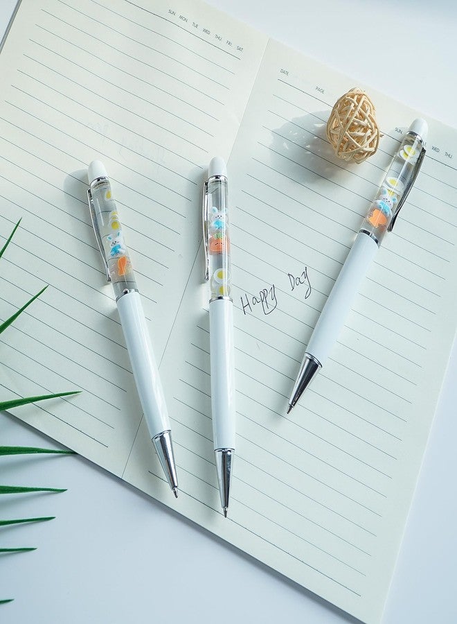 Sikyby Easter Bunny Carrot Eggs Fun Pens Cute Floater Floating Liquid Writing Journaling Office Pen Unique Present Gifts - Image 4