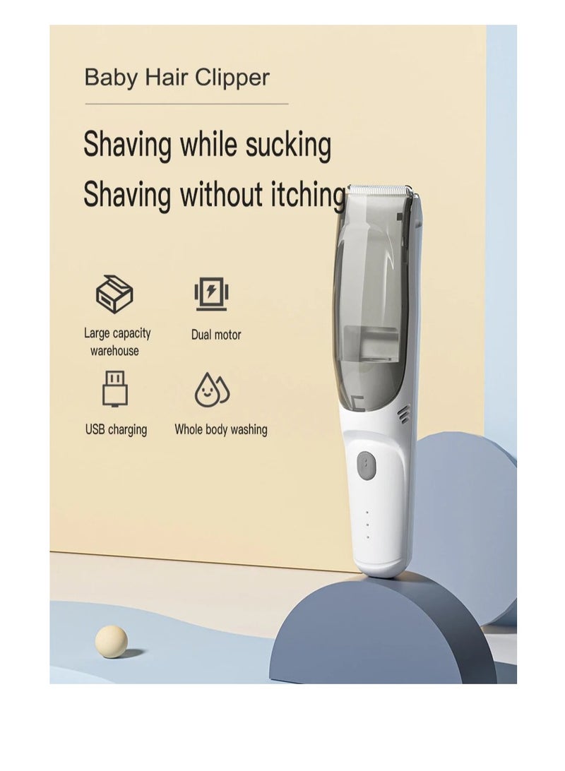 BAIG Baby Hair Clipper with Vacuum Kids Hair Clipper Kit with Guide Combs Waterproof Cordless Use, for Baby Children Infants  - Image 3