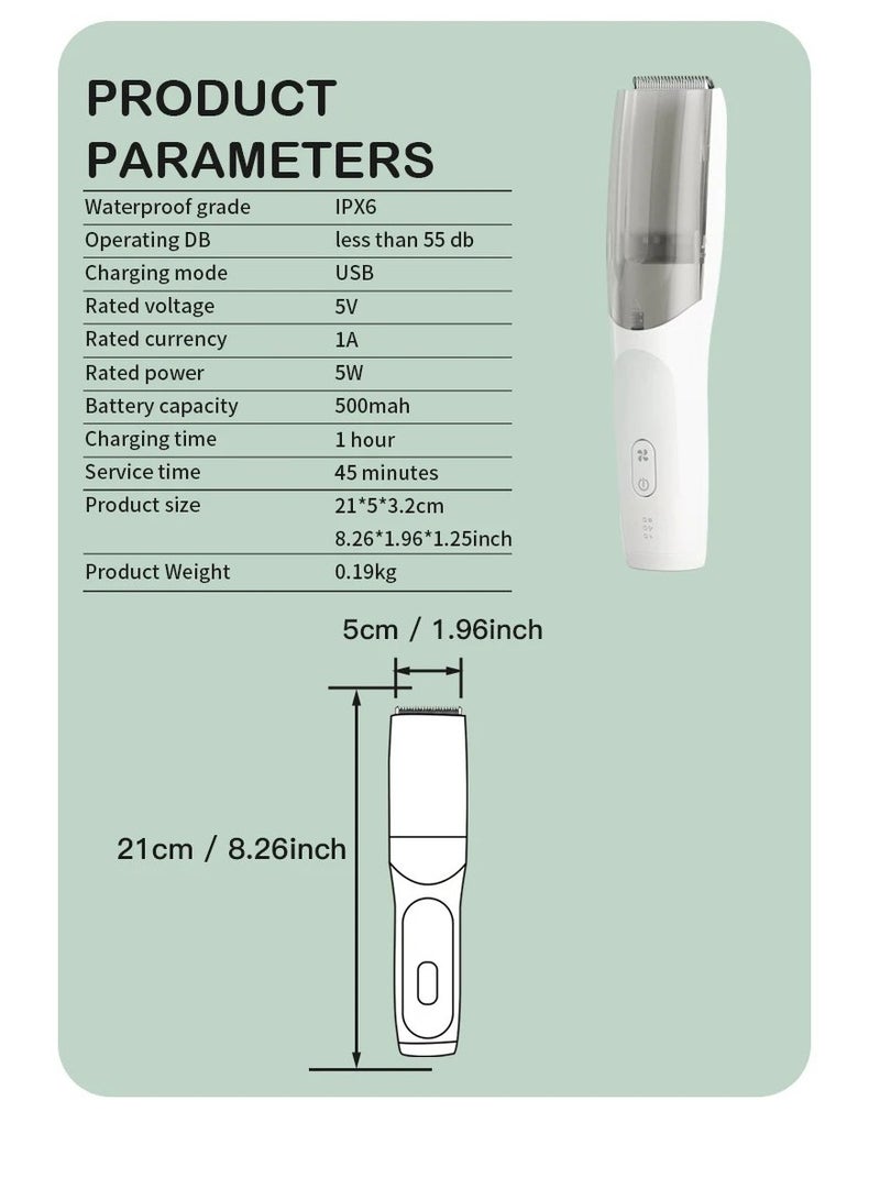 BAIG Baby Hair Clipper with Vacuum Kids Hair Clipper Kit with Guide Combs Waterproof Cordless Use, for Baby Children Infants  - Image 4