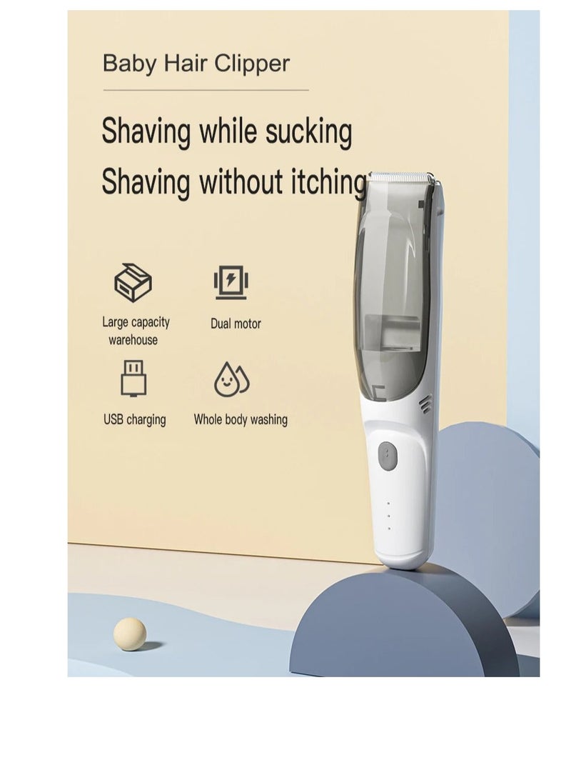 BAIG Baby Hair Clipper with Vacuum Kids Hair Clipper Kit with Guide Combs Waterproof Cordless Use, for Baby Children Infants  - Image 5