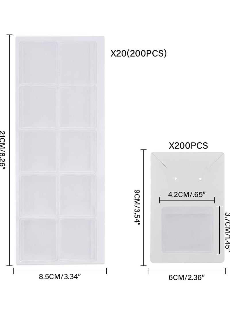 SYOSI - 240 Pieces Necklace Chain Adhesive Pouch for Necklace Display Cards Necklace Chain Pocket Jewelry Bags for Selling Necklace Packaging Plastic Loose Chain Pockets Clear Necklace Chain Holder - Image 1