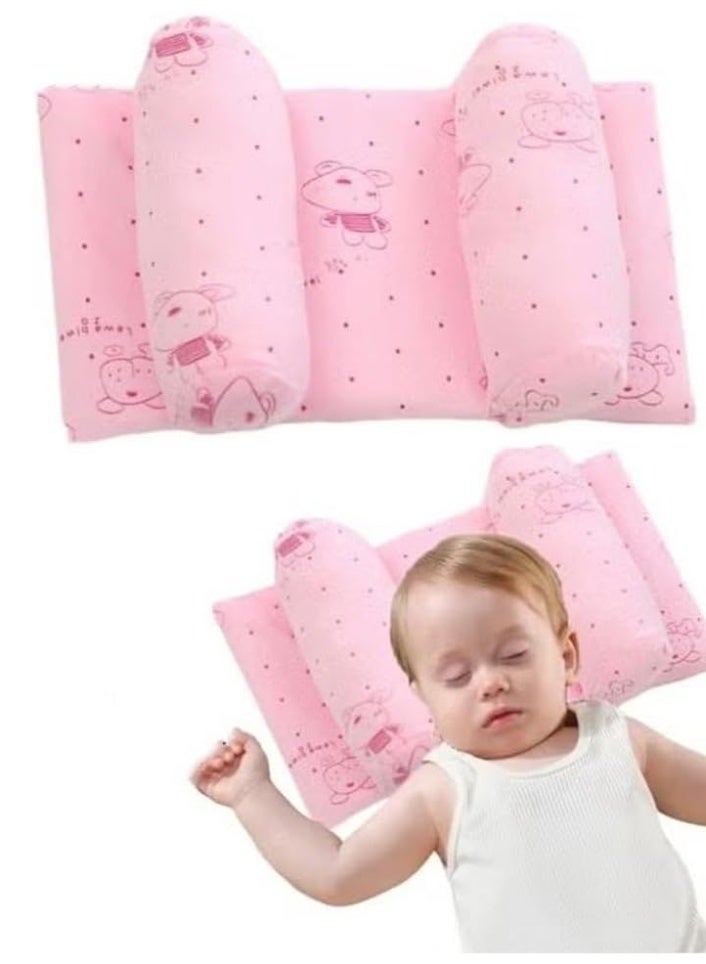 Gonice Baby Anti-Heading Pillow,Infant Baby Soft Pillow,Baby Neck Support,Prevent Flat Head Anti Roll,New Baby Pillow Sleeping Support,Breathable Ergonomic Design - Image 1