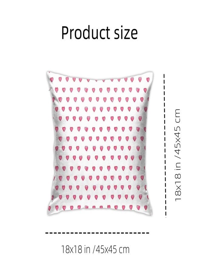 Pink Preppy Pillows Cover, Square Roller Cushion Rabbit Cases for Sofa and Bedroom 18x18 inch (2pcs) - Image 3