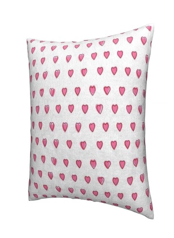 Pink Preppy Pillows Cover, Square Roller Cushion Rabbit Cases for Sofa and Bedroom 18x18 inch (2pcs) - Image 2