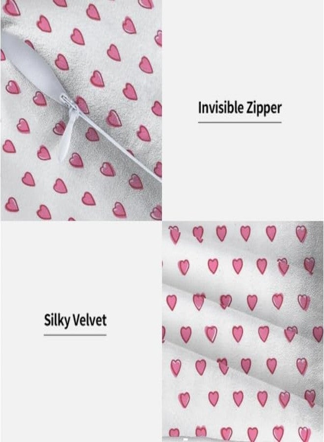 Pink Preppy Pillows Cover, Square Roller Cushion Rabbit Cases for Sofa and Bedroom 18x18 inch (2pcs) - Image 5