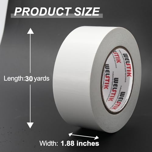 WELSTIK Professional Duct Tape 3 Pack,1.88" x 30 yd Waterproof Tape Fabric Coloured Gaffer Tape for Repairs, DIY, Crafts, Indoor and Outdoor Use,White - Image 2