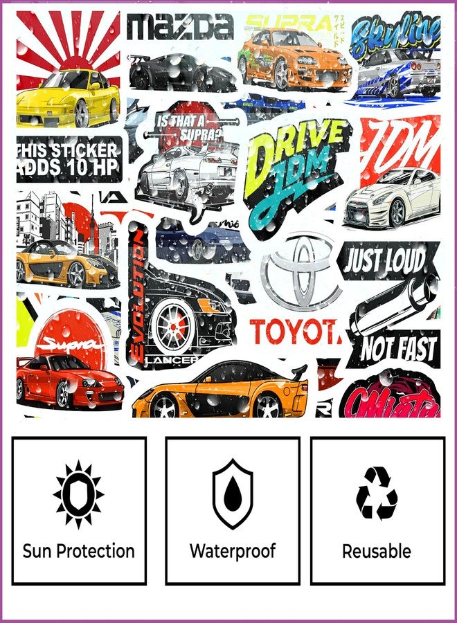 مركز العجائب ملصقات فينيل لسيارات السباق F1 من Wonder Hub، مناسبة لأجهزة الكمبيوتر المحمولة، وأغطية الهواتف، والجيتار، والمذكرات، والدفاتر، مجموعة ملصقات متعددة الألوان ومقاومة للماء مكونة من 61 ملصقًا (ملصقات سيارات). - Image 5