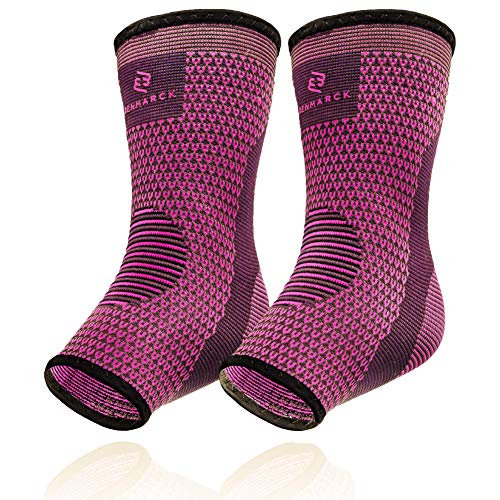 Benmarck Achilles Tendon Support for Women, Ankle Compression Sleeve For Running, Tendonitis and Flat Feet Relief, Plantar Fasciitis Sock (Fuchsia Purple, Unisize) - Image 1