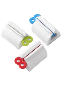 Oasisgalore 3pcs Rolling Tube Toothpaste Squeezer Toothpaste Seat Holder Dispenser for Bathroom（Mix Color）  - Image 1