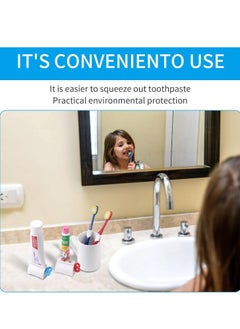 Oasisgalore 3pcs Rolling Tube Toothpaste Squeezer Toothpaste Seat Holder Dispenser for Bathroom（Mix Color）  - Image 5