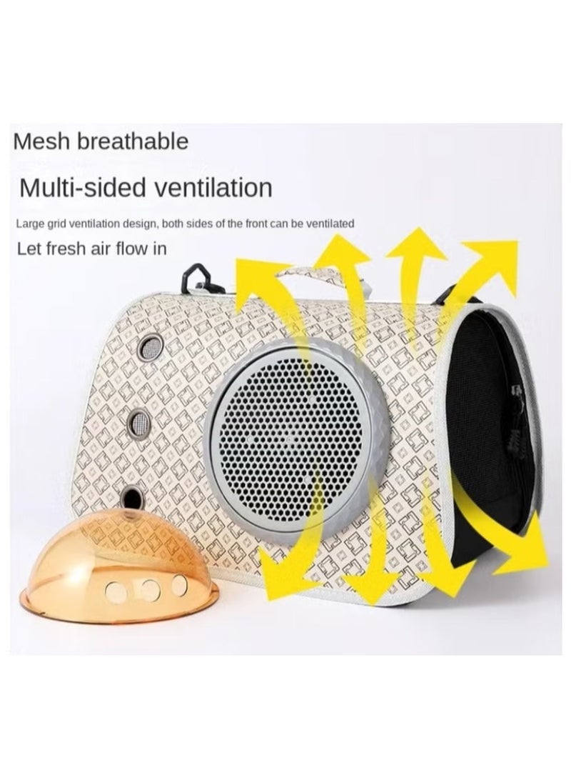 Portable cat carry bag, foldable cat transport cage, well breathable and comfortable design with removable wool pillow for small and medium-sized cats and pets - Image 2