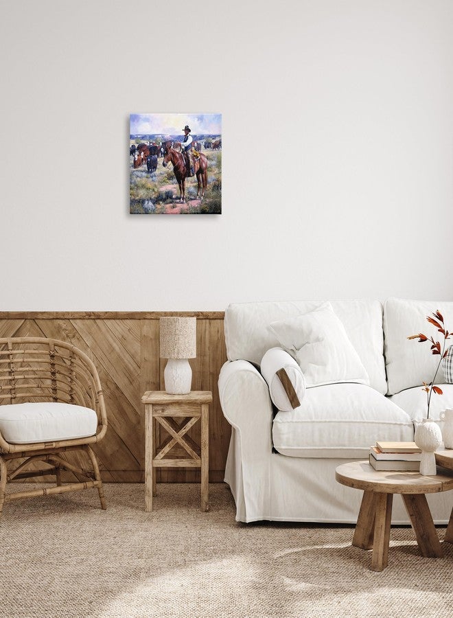 Stupell Industries Cowboy Herding Cattle Ranch Canvas Wall Art Design by Jack Sorenson - Image 2