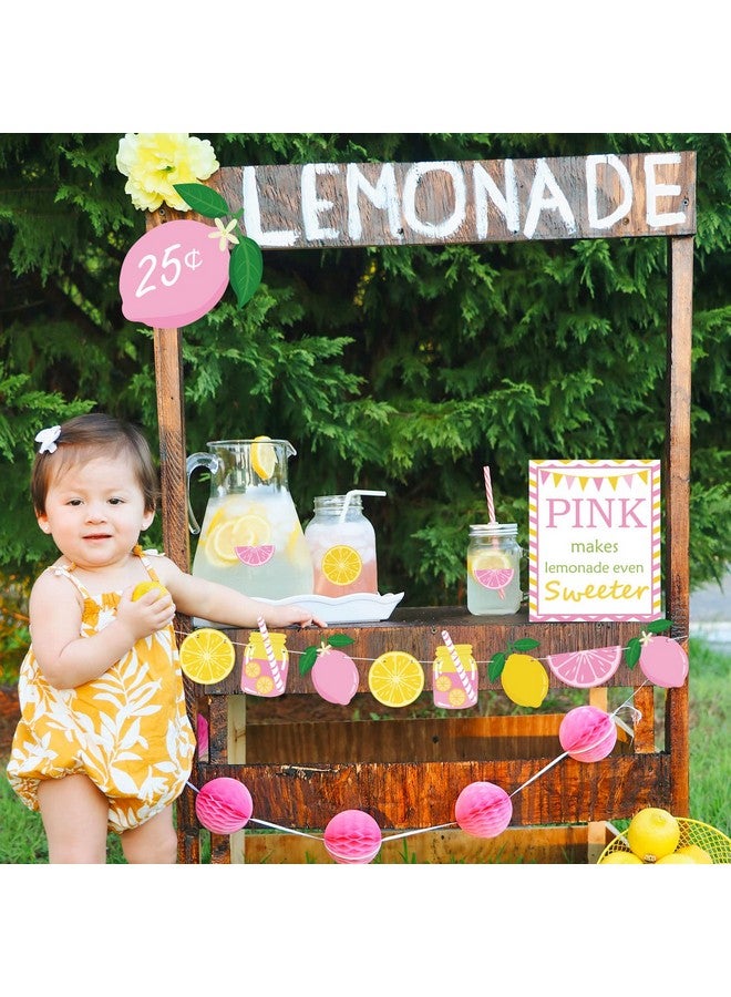K KUMEED Lemon party Decorations, Lemonade Stand Decorations with Lemonade Banner Lemonade Sign Coffee Bar Signs Lemon Stickers for Summer Lemon Birthday Baby Shower Bridal Shower Party Supplies - Image 5