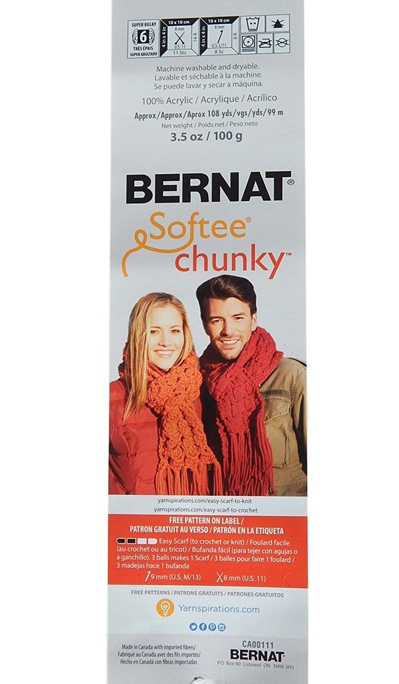 Bernat Softee Chunky Yarn Bundle Super Bulky #6, 3 Skeins Emerald 28200 - Image 3
