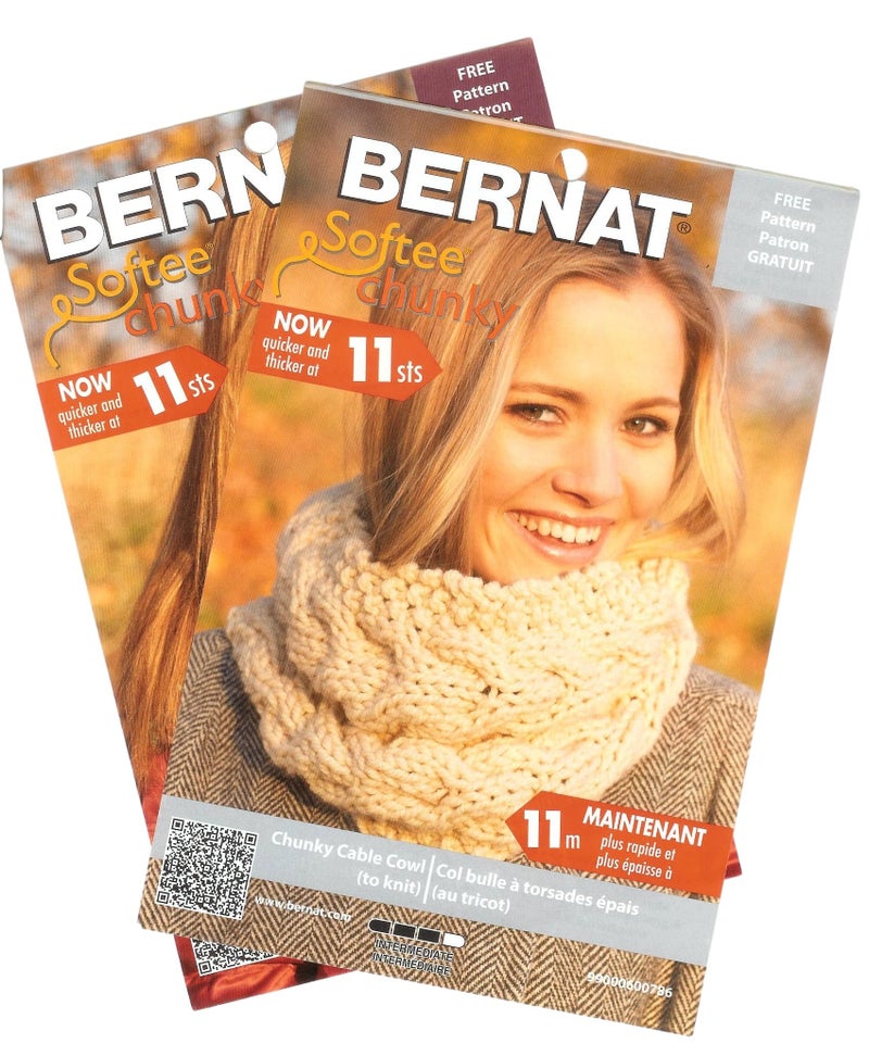 Bernat Softee Chunky Yarn Bundle Super Bulky #6, 3 Skeins Emerald 28200 - Image 2