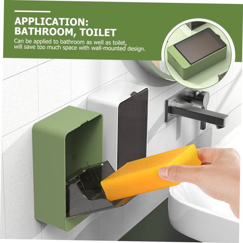 Wall Mounted Detachable Shower Organizer Dustproof Soap Dish Easy Install Bathroom Storage - Image 4