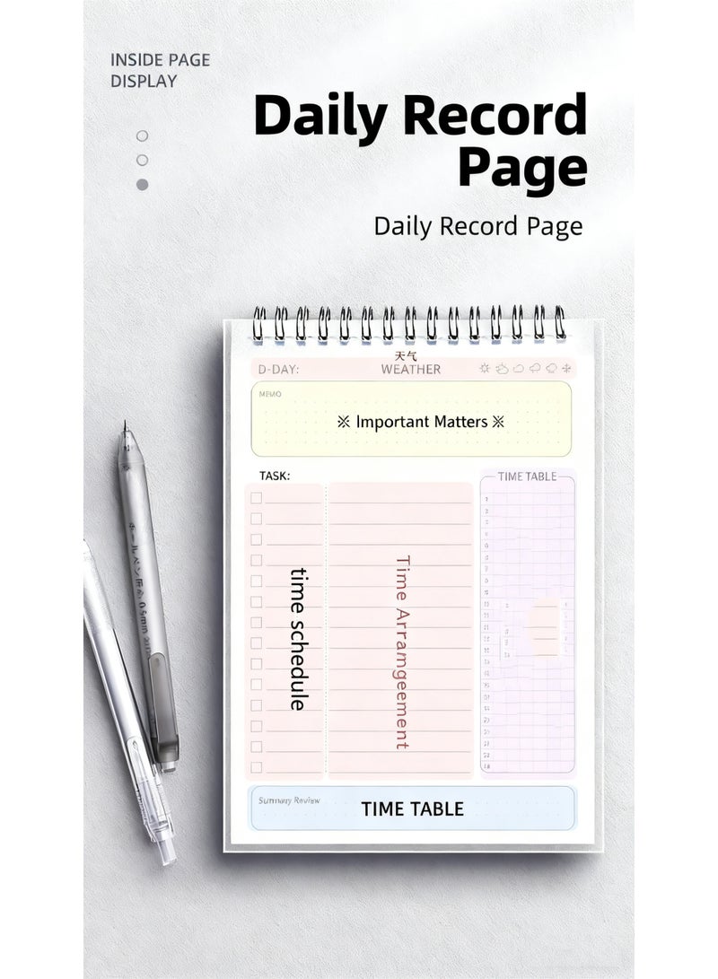 Generic A5 Daily Planner Notebook - 160 Pages, Schedule & Task Organizer for Office and School Supplies - Image 3