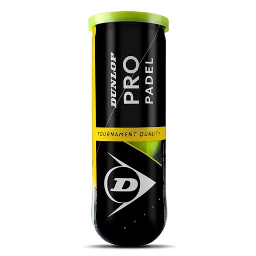 Dunlop Sports Pro Padel Ball, 3-Ball can, Yellow - Image 1