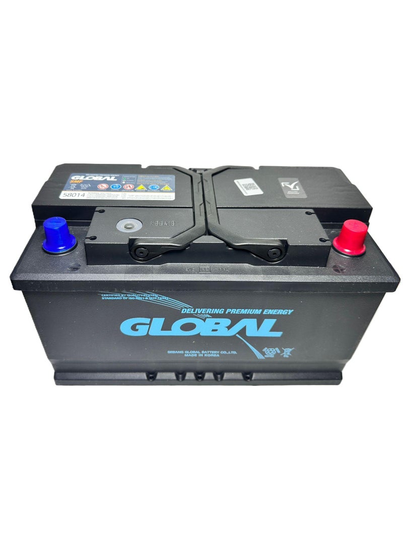GLOBAL Car Battery 12V 80AH DIN80L / 58014 - Image 1