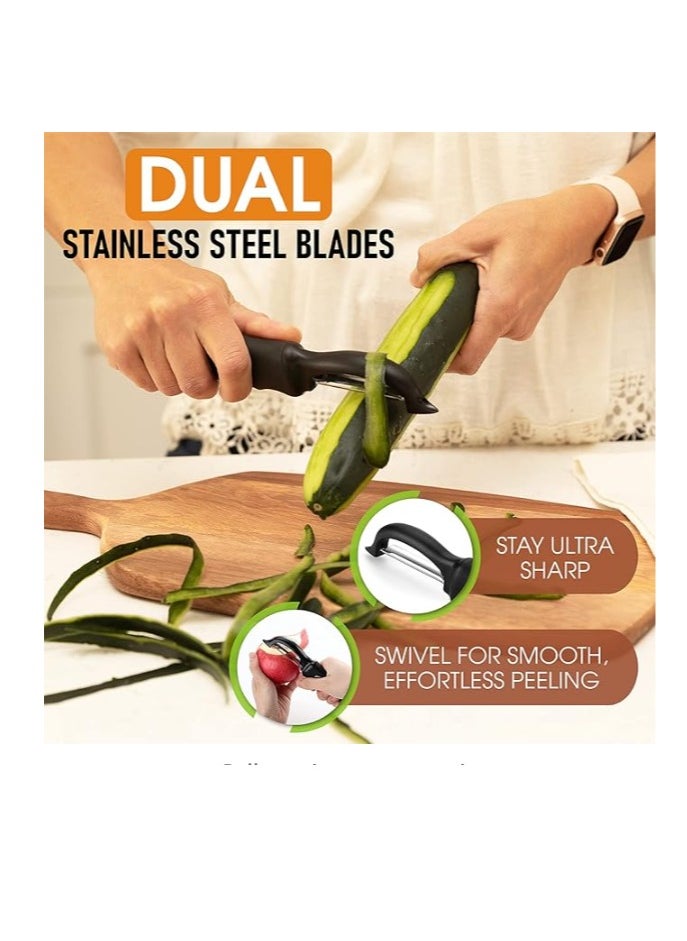 Generic - advanced rotating vegetable peeler black - Image 1