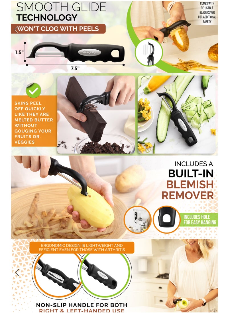 Generic - advanced rotating vegetable peeler black - Image 1