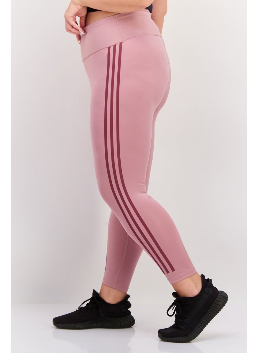 Adidas Women Plus Size Tight Fit Training Leggings, Mauve  - Image 4