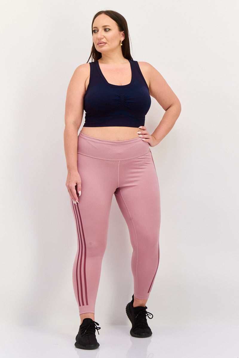 Adidas Women Plus Size Tight Fit Training Leggings, Mauve - Image 2