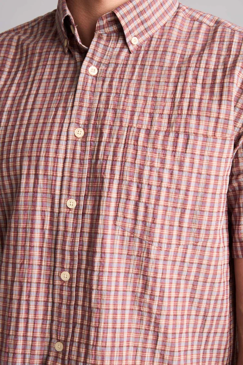 Defacto  Regular Fit Checked Crinkle Fabric Shirt for Men | Best Price UAE