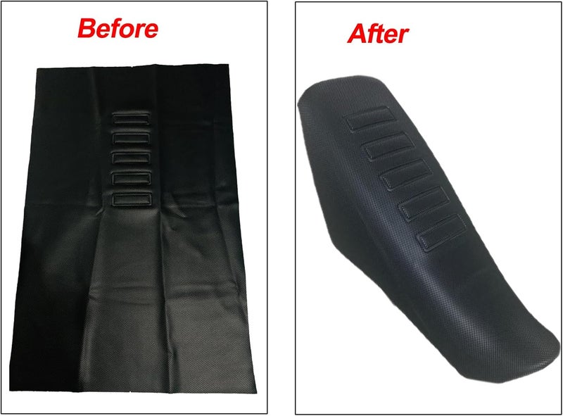 Carmoeignin Motorcycle Universal ATV Seat Cover Non-Slip Rubber for Yamaha Raptor 700 700R Honda TRX450 TRX 450 ER/TRX 450R Suzuki Kawasaki Polaris (Black) - Image 4