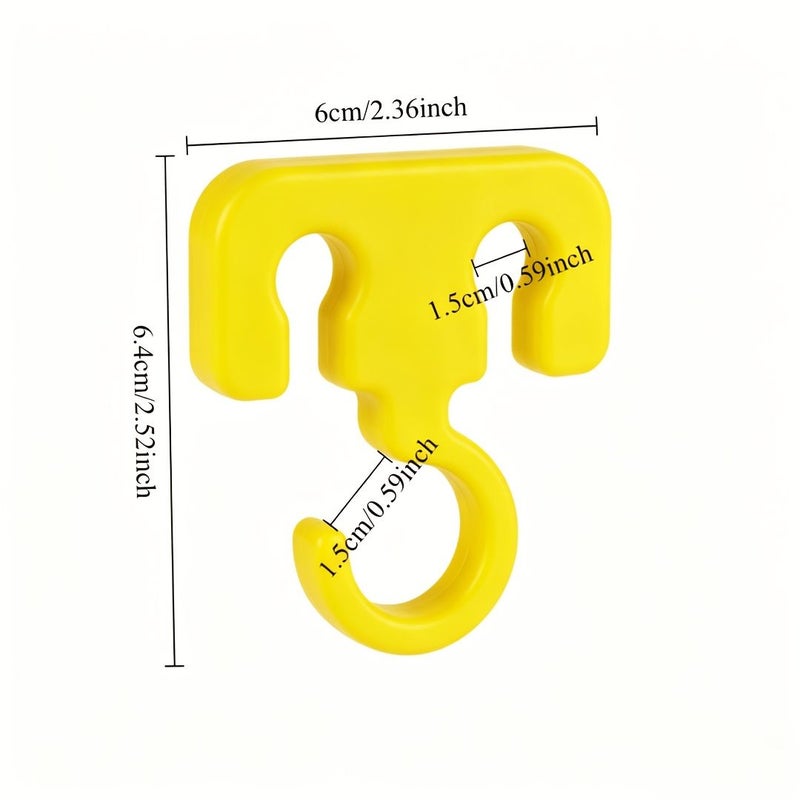 Multifunctional Camping Hooks 4 Pack Durable Plastic Clothesline Hangers Indoor Outdoor - Image 3