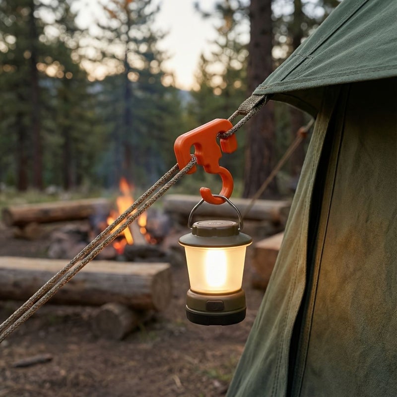 Multifunctional Camping Hooks 4 Pack Durable Plastic Clothesline Hangers Indoor Outdoor - Image 5