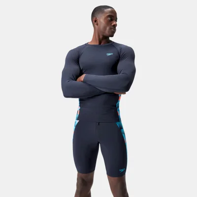 speedo Mens Endurance+ Splice Swimming Rashguard