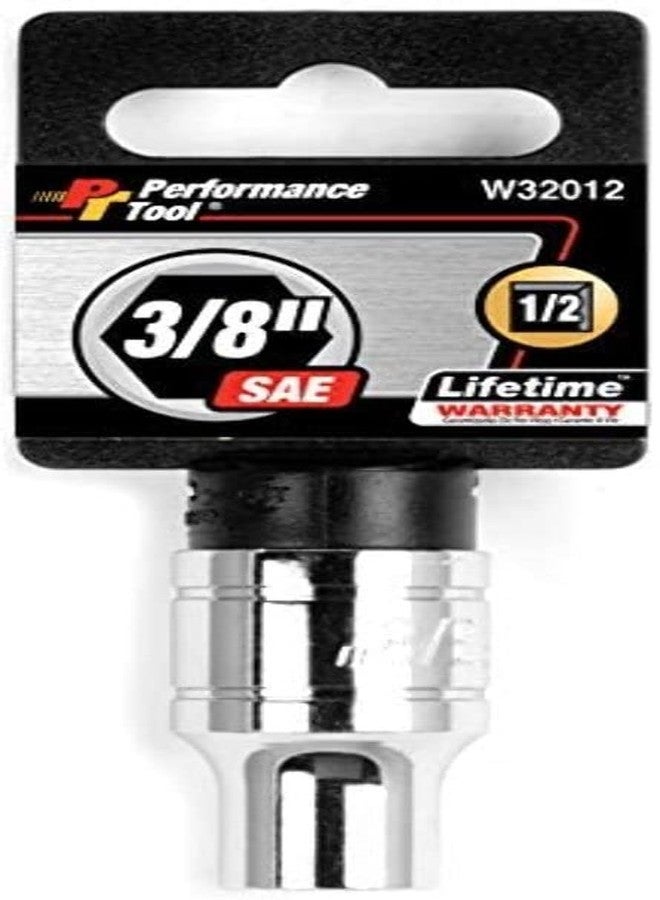Performance Tool W32012 1/2 Drive 6-Point Socket, 3/8