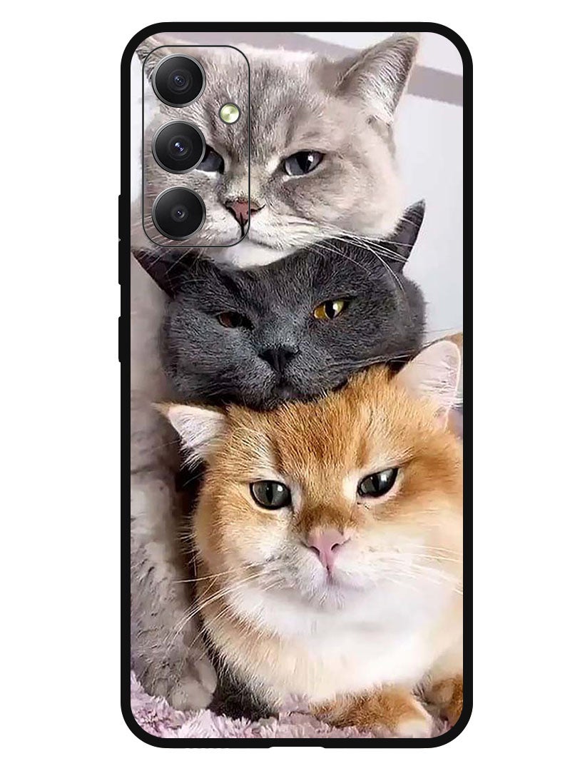 Theodor Protective Case Anti Scratch Shock Proof Bumper Cover For Samsung Galaxy A24 4G Cats - Image 1