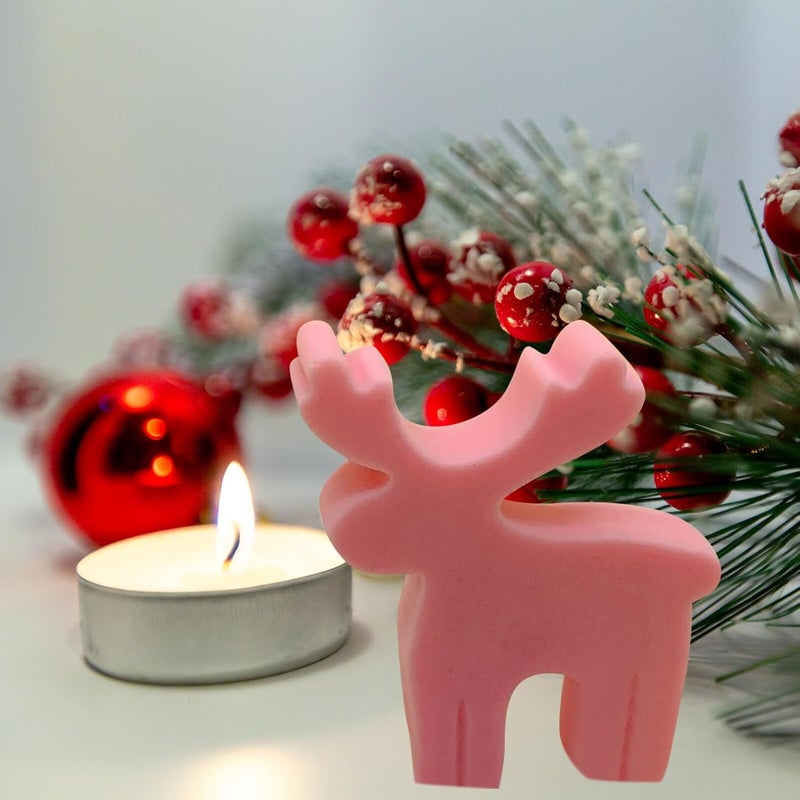 ABOOFAN Silicone Elk Candle Mold Christmas DIY 3D Scented Candle Making Mold Festival Craft Supplies - Image 5