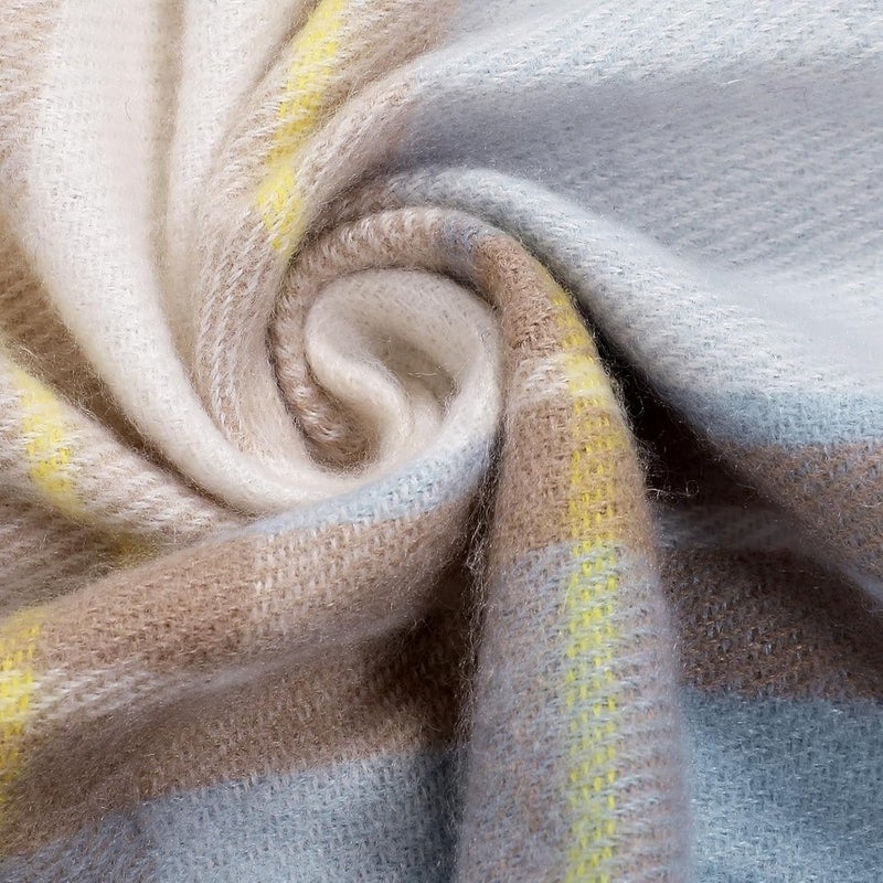 Winter scarves for women: plaid cashmere scarf in burgundy and charcoal, ultra-soft oversized wrap blanket style for cold weather warmth, 79 x 23 - Image 2