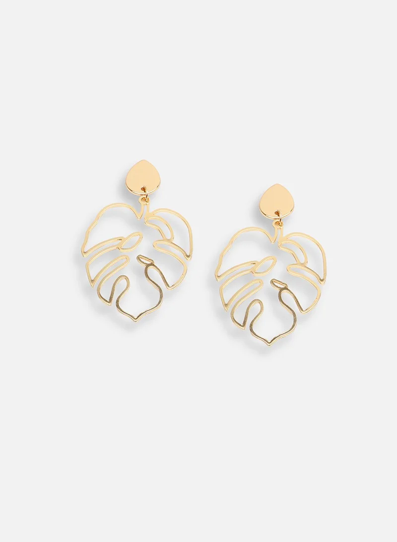 سوهي حلق مصمم للحفلات مطلي بالذهب