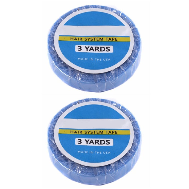 2 Rolls Wig Support Tape Waterproof Sweatproof Strong Adhesive Hair System Tape Roll 8.9ft Length - Image 2