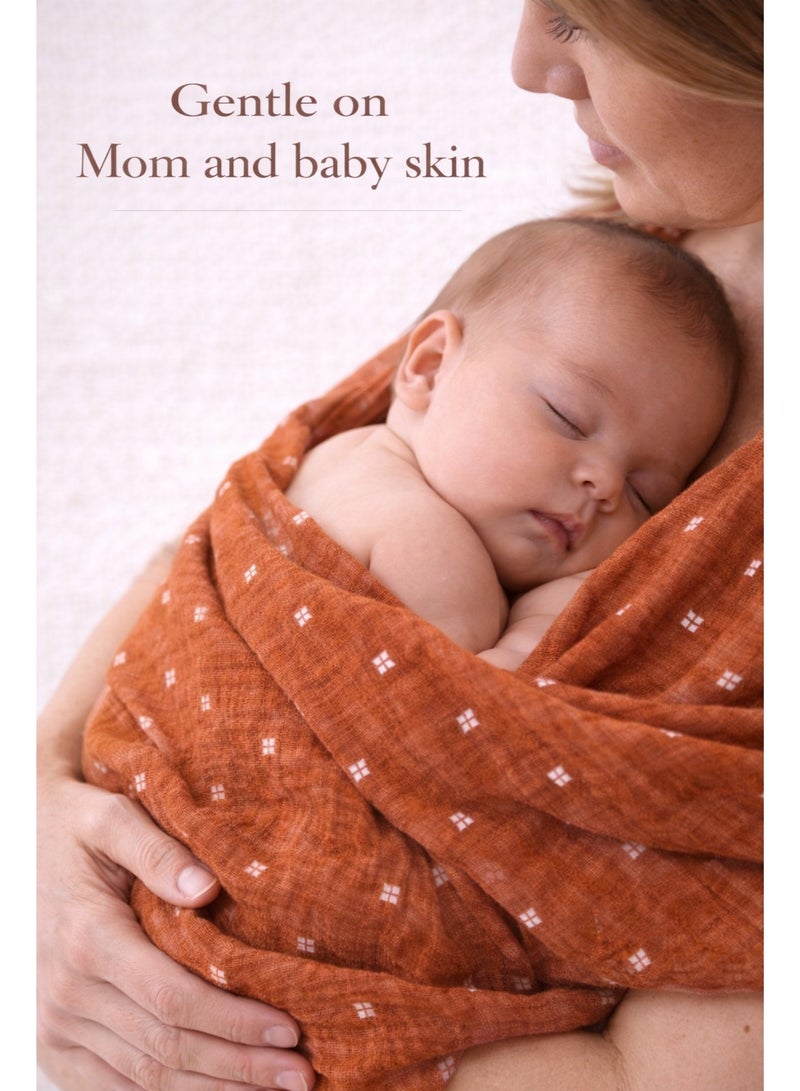 Pack of 2 - Muslin Double Layer Mom Towel - Soft Cotton Bath Towel, Floral Print - Image 4