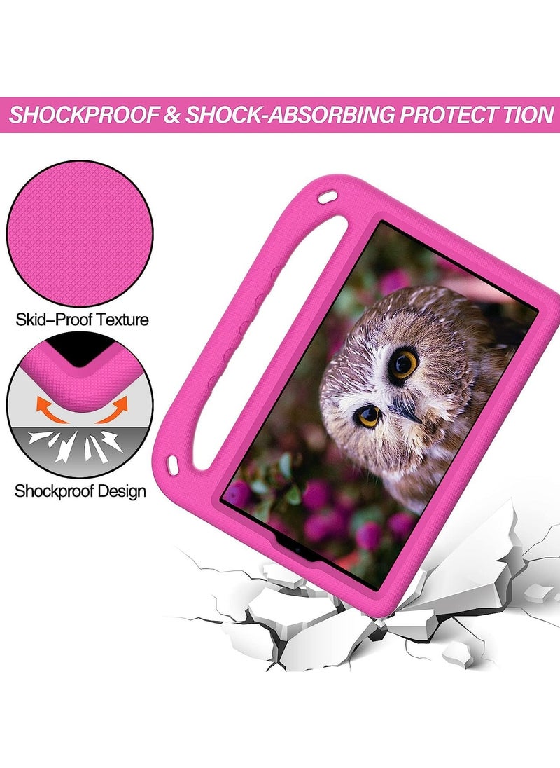 Kids Case for Samsung Galaxy Tab A7 Lite 8.7 Inch 2021 Tablet (SM-T220 / SM-T225), Light Weight Shockproof Case with Handle Kickstand Protective Case for Tab A7 Lite 8.7" (Rose Red)
