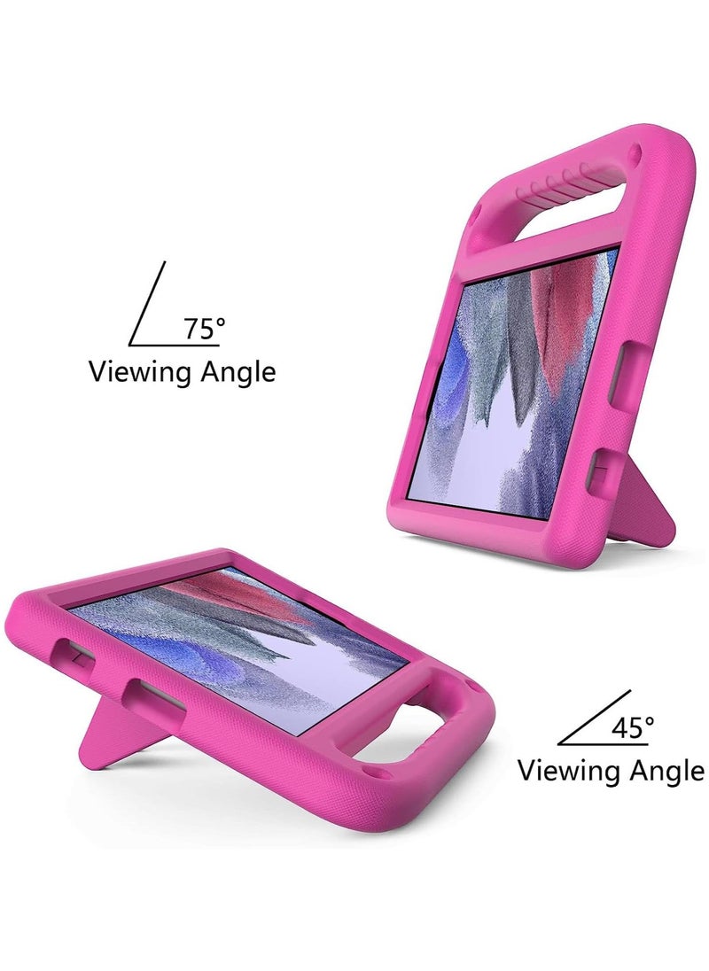 Kids Case for Samsung Galaxy Tab A7 Lite 8.7 Inch 2021 Tablet (SM-T220 / SM-T225), Light Weight Shockproof Case with Handle Kickstand Protective Case for Tab A7 Lite 8.7" (Rose Red)