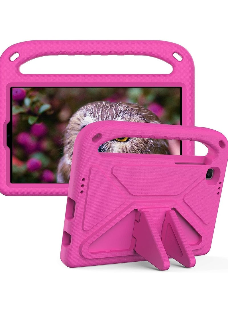 Kids Case for Samsung Galaxy Tab A7 Lite 8.7 Inch 2021 Tablet (SM-T220 / SM-T225), Light Weight Shockproof Case with Handle Kickstand Protective Case for Tab A7 Lite 8.7" (Rose Red)