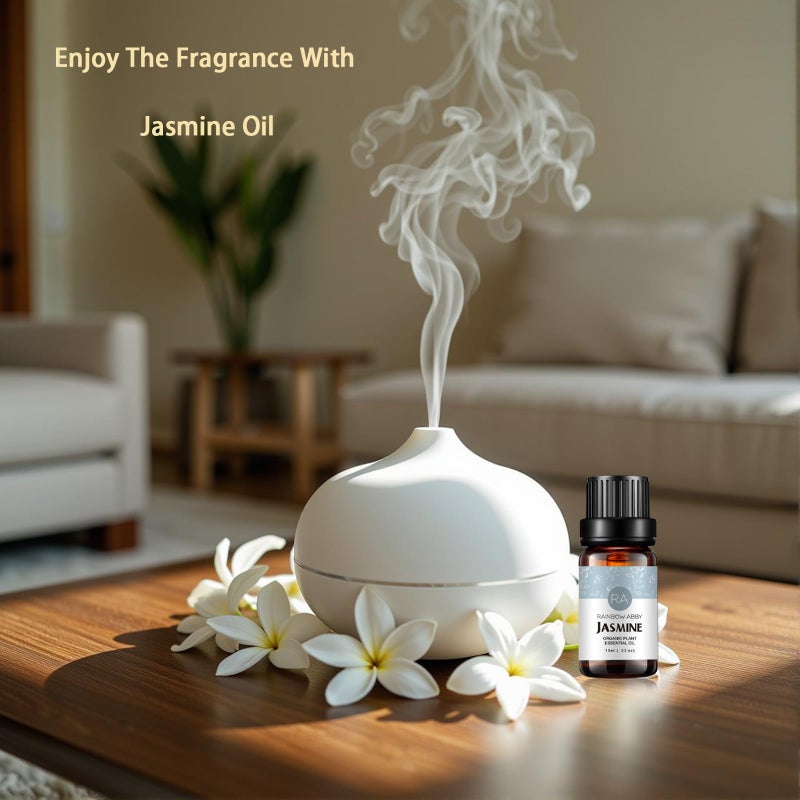 RAINBOW ABBY Jasmine Essential Oil 100% Pure Orangic Aromatherapy Plant Essential Oils Set for Diffuser - 10ML - Image 2