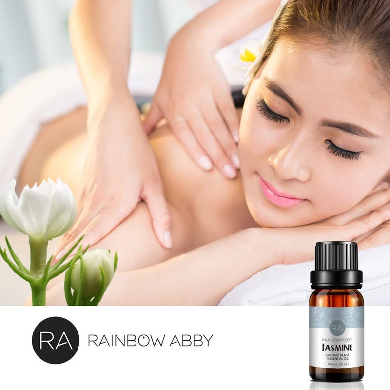 RAINBOW ABBY Jasmine Essential Oil 100% Pure Orangic Aromatherapy Plant Essential Oils Set for Diffuser - 10ML - Image 4