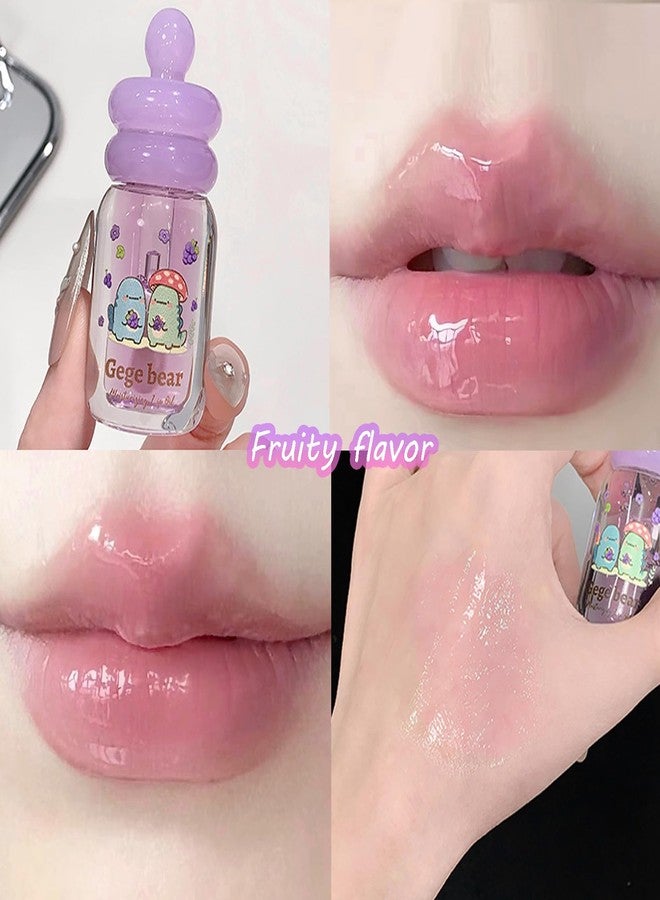 DENESTUP 4 Pcs Lip Gloss Oil Set | Fruit Flavored | Colorful Honey Pot | Cute Hydrating Lip Gloss Set for Women | Best Friend Party Gift Non-toxic - Image 3