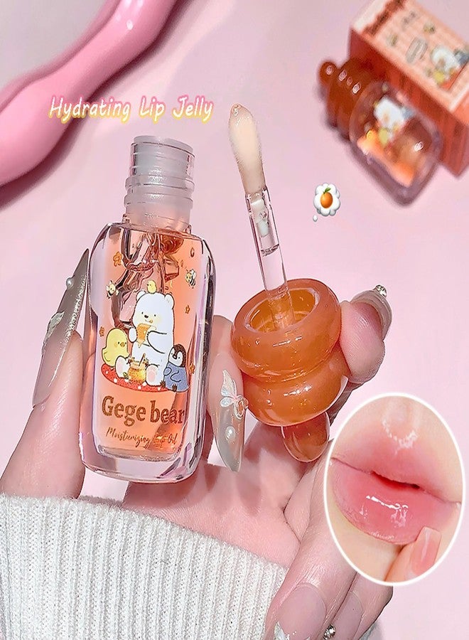DENESTUP 4 Pcs Lip Gloss Oil Set | Fruit Flavored | Colorful Honey Pot | Cute Hydrating Lip Gloss Set for Women | Best Friend Party Gift Non-toxic - Image 2
