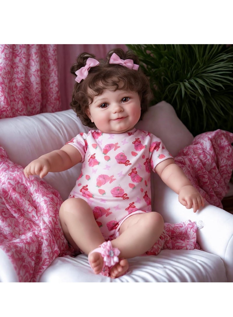 CUNUUDOOL Lifelike Reborn Baby Dolls, 20Inch-Real Baby Feeling Realistic-Newborn Baby Doll Adorable Smiling Real Life Baby Dolls with Gift Box for Kids Age 3. - Image 1