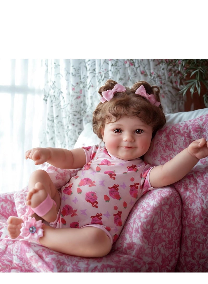 CUNUUDOOL Lifelike Reborn Baby Dolls, 20Inch-Real Baby Feeling Realistic-Newborn Baby Doll Adorable Smiling Real Life Baby Dolls with Gift Box for Kids Age 3. - Image 5