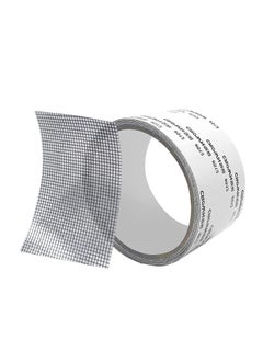 Adhesive tape for repairing holes and tears in window and door wires, made of mesh fiberglass to prevent the entry of mosquitoes and insects
