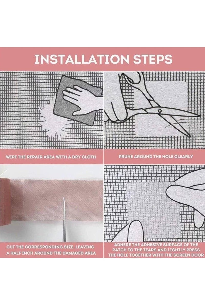 Generic - Adhesive tape for repairing holes and tears in window and door wires, made of mesh fiberglass to prevent the entry of mosquitoes and insects - Image 1